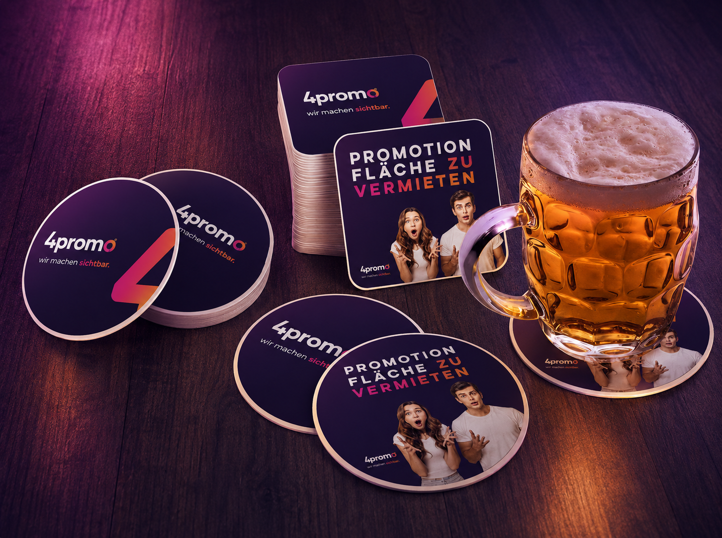 Bierdeckelwerbung